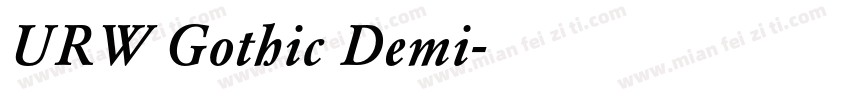 URW Gothic Demi字体转换